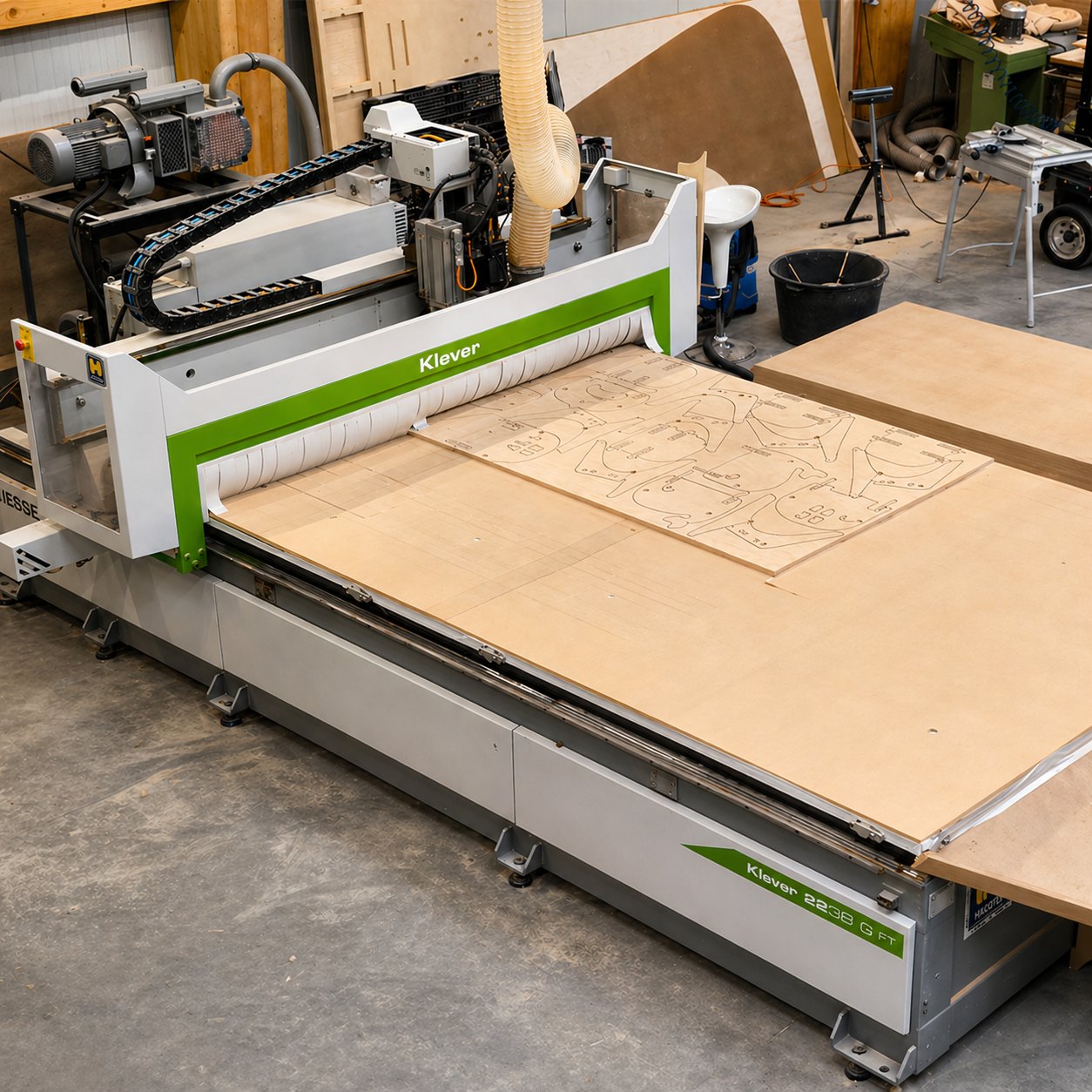 Atelier en production — pièces usinées prêtes à l’assemblage