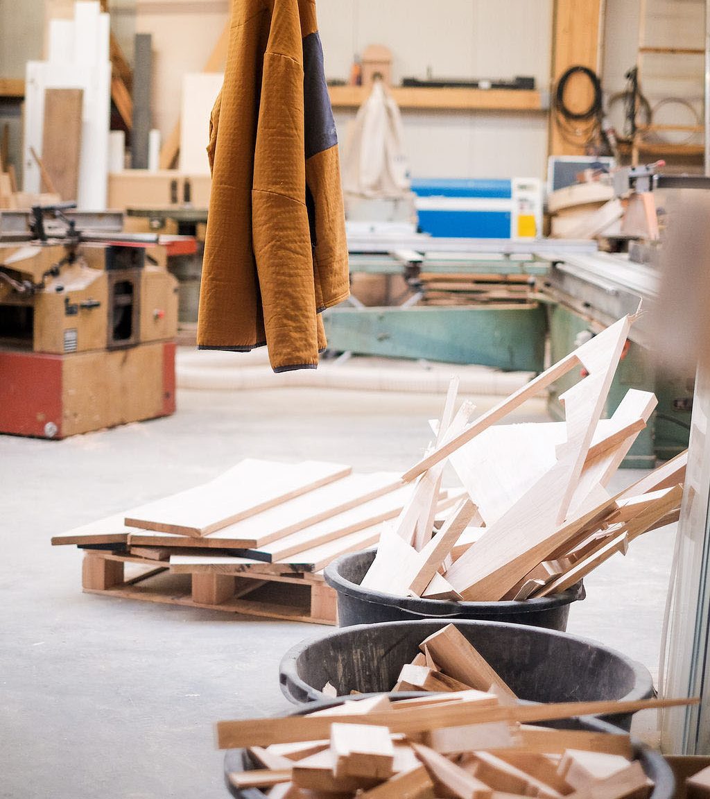 Vue de l'atelier — débit et matière bois
