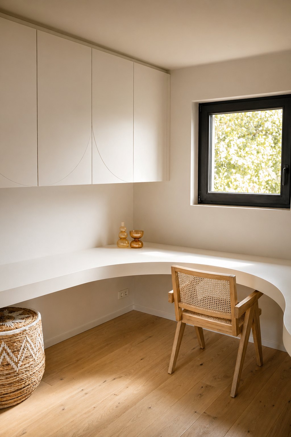 Réalisation Elysta — bureau sur mesure en chêne