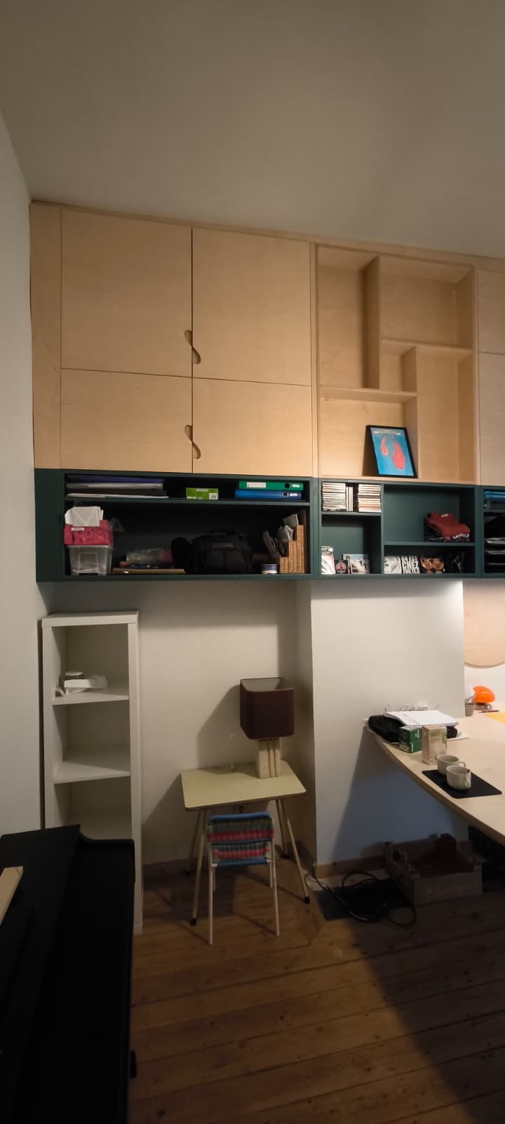 Plan de travail organique et éclairage LED
