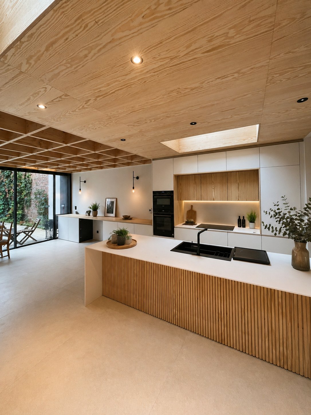 Cuisine sur mesure en bois clair — réalisation Elysta Atelier